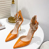 BS180  Diamond Buckle Strap Party heels ( 4 Colors )