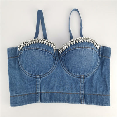 TJ107 : 11 Styles of fashion Denim Jean Crop tops