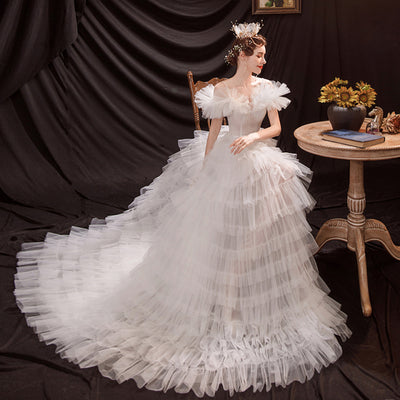 CW769 French style Tiered Wedding dress