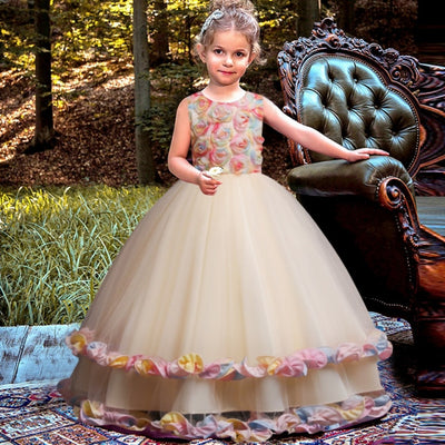 FG442 Princess dress for girls ( 3 Colors )