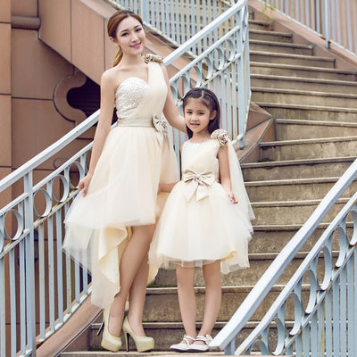 MM20 Champagne Mother&Daughter Matching Dresses