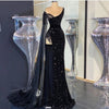 PP386-1 Glitter High Split Evening Dresses ( Custom colors )