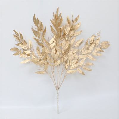 DIY285 Artificial Gold Flower & Leaves For Wedding Decoration