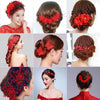 BJ157 : 21 Styles Red Flower Hair Ornaments