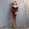 PP415 Velvet sequin mermaid Maxi dresses ( 5 Colors )