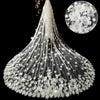 BV146 Luxury 3D floral sequin Cathedral Bridal veils