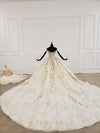 HW127 Glamorous off the shoulder sequin wedding dress with matching veil