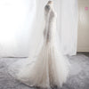 HW401 Real pictures Shiny Mermaid Wedding Dress with Long Cape