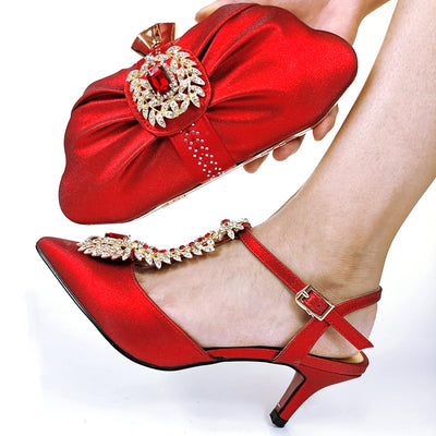 BS172 Fashion Shoes+Clutch Purses sets ( 9 Colors )