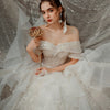 HW341 Sparkly Off the shoulder Wedding Dress