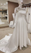 CW485 Real pictures Simple strapless Wedding Dress with bow