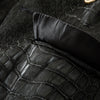 TJ174 PU Leather crocodile Black Blazer