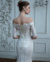 HW403 Half sleeve mermaid Bridal Gown