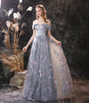BH228 Off the shoulder Gray Bridesmaid Dress
