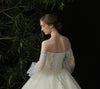 HW327 Real Sample picture Off the shoulder puff sleeves Wedding dress