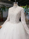 HW364 Real Pictures High quality muslim Glitter wedding dress