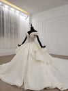 HW135 Glamorous off the shoulder v-neck sequin beading Wedding Gowns