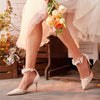 BS104 Lace pointed toe Bridal Shoes