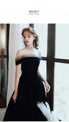 BH190 Off-The-Shoulder Tea-Length Homecoming dresses(3 Colors)