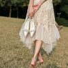 BS135 Pearls Wedding shoes (White/Red)