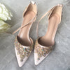 BS122 Custom colors diamond sequin Bridal shoes