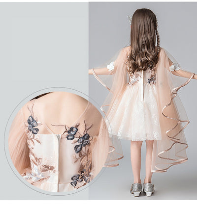 FG401 Champagne sequined First Communion dress