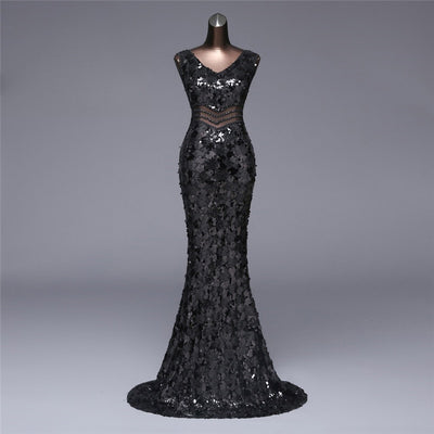 PP367 V-neck sequined Prom dresses ( 2 Colors )