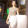 LG405 see through diamond beaded Gown with detachable train