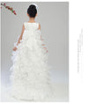 FG377 Girl Pageant dress with the removable tail ( 3 Colors )