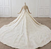 HW188 Luxury full sleeves flower Applique beading Bridal Gown