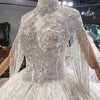HW206 Real Photo high neck beaded Wedding Gowns