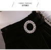 TP37 High waist wide leg Velvet shorts
