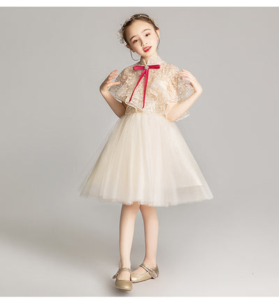 FG327 : 3 Styles Champagne Tulle First communion dress