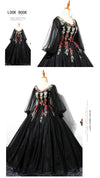 CG205 Full Sleeve embroidery Prom Ball Gowns ( 3 Colors )