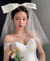 BV81 Lovely korean style Big Bow Wedding Veil