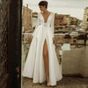 CW524 Chic High Slit backless Wedding Dress