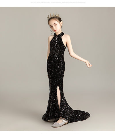 FG432 Sequined Evening Dress for Girls (2 Colors )