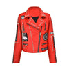 TJ176 Fashion 3D Graffiti pu leather jackets ( 3 Colors )