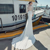 CW478 Satin Beach mermaid Wedding Dresses