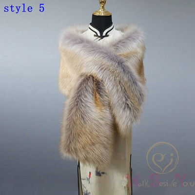 WJ82 Bolero Faux Fur for party ( 16 Colors )