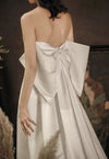 CW485 Real pictures Simple strapless Wedding Dress with bow