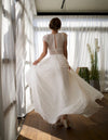 CW481 Short Sleeves Bohemian Wedding Dress
