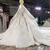 HW238 Real Photo : luxury sequined crystal beading Wedding Gown