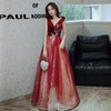 PP263 Shining appliques v-neck Evening Gown