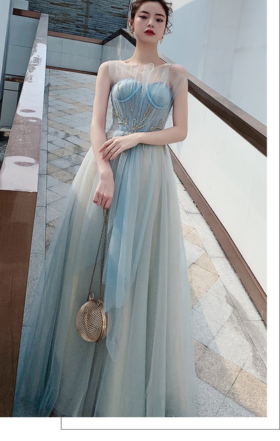 BH306 Light Blue Homecoming Dress