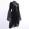 MX275 Vintage Black Velvet Gothic Dress