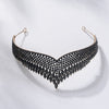 BJ340 Vintage Black Jewelry sets : Crown+Earrings+Necklace
