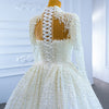 HW363 Real picture Full handmade pearl beaded Wedding dress with overskirt