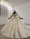 HW127 Glamorous off the shoulder sequin wedding dress with matching veil