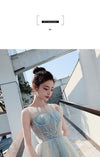 BH306 Light Blue Homecoming Dress